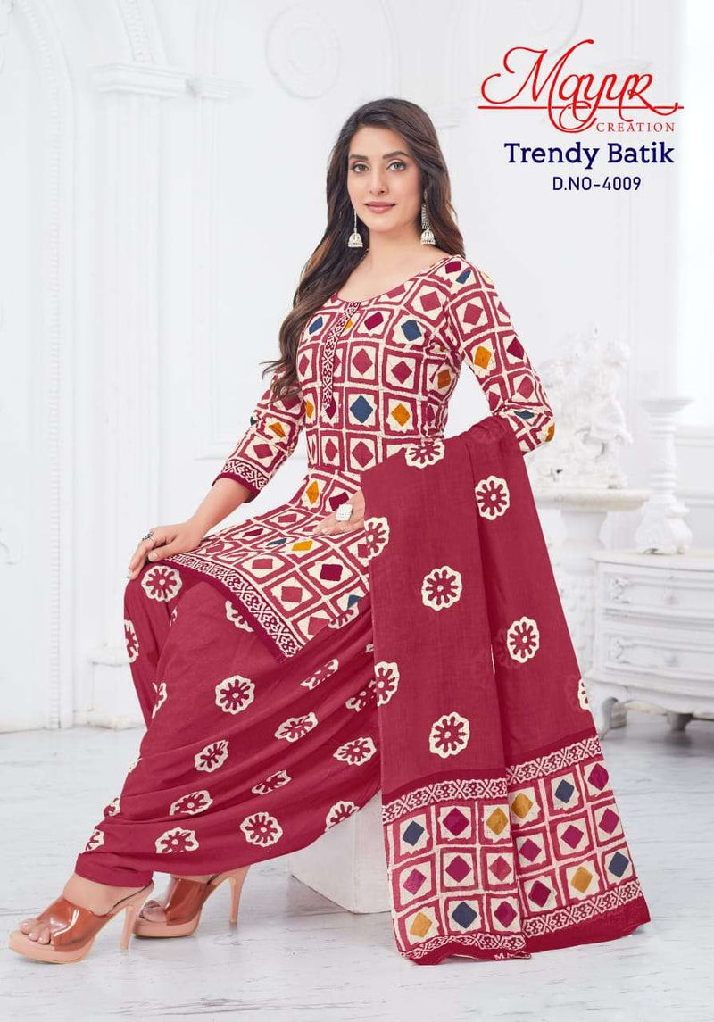 Mayur Creation Trendy Batik Vol 4 Digital Printed Embroidery Work Salwar Suit
