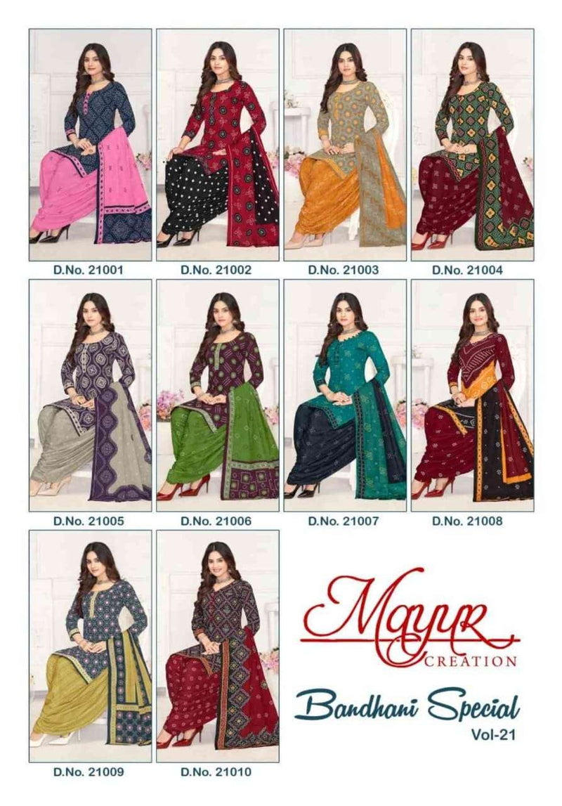 Mayur Creation Bandhani Special Vol 21 Pure Cotton Casual Wear Salwar Suit