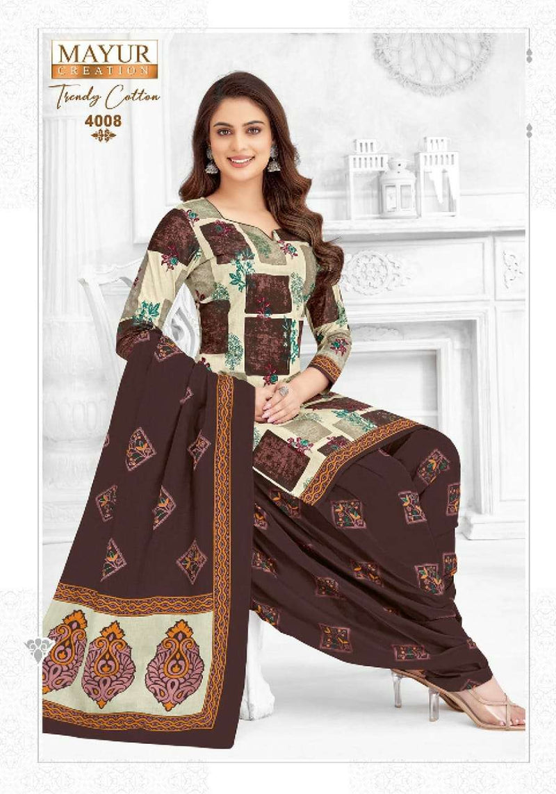 Mayur Creation Trendy Cotton Vol 4 Pure Cotton Printed Casual Wear Salwar Suit