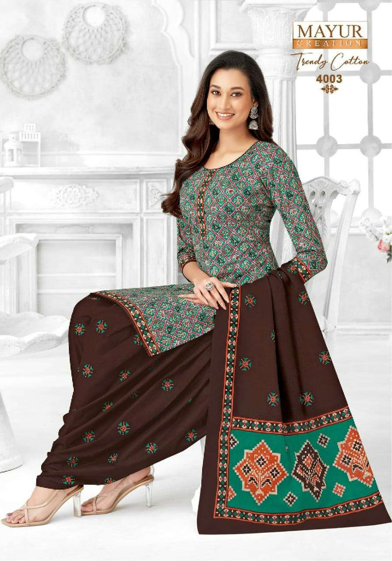 Mayur Creation Trendy Cotton Vol 4 Pure Cotton Printed Casual Wear Salwar Suit