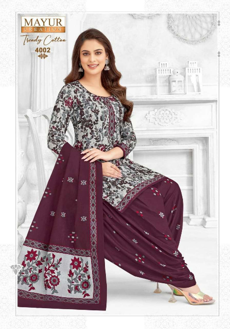 Mayur Creation Trendy Cotton Vol 4 Pure Cotton Printed Casual Wear Salwar Suit