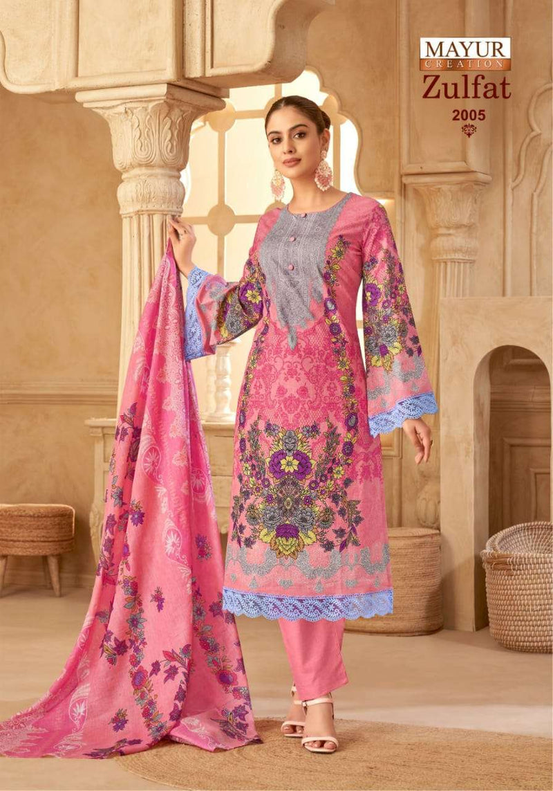 Mayur Creation Zulfat Vol 2 Pure Cotton Digital Print Karachi Suit
