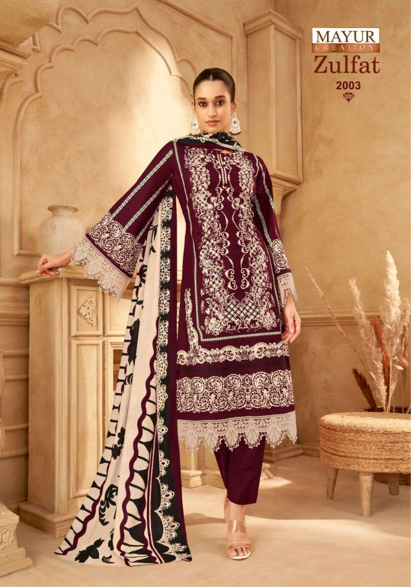 Mayur Creation Zulfat Vol 2 Pure Cotton Digital Print Karachi Suit