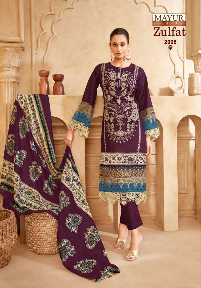 Mayur Creation Zulfat Vol 2 Pure Cotton Digital Print Karachi Suit