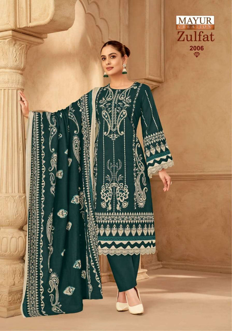 Mayur Creation Zulfat Vol 2 Pure Cotton Digital Print Karachi Suit