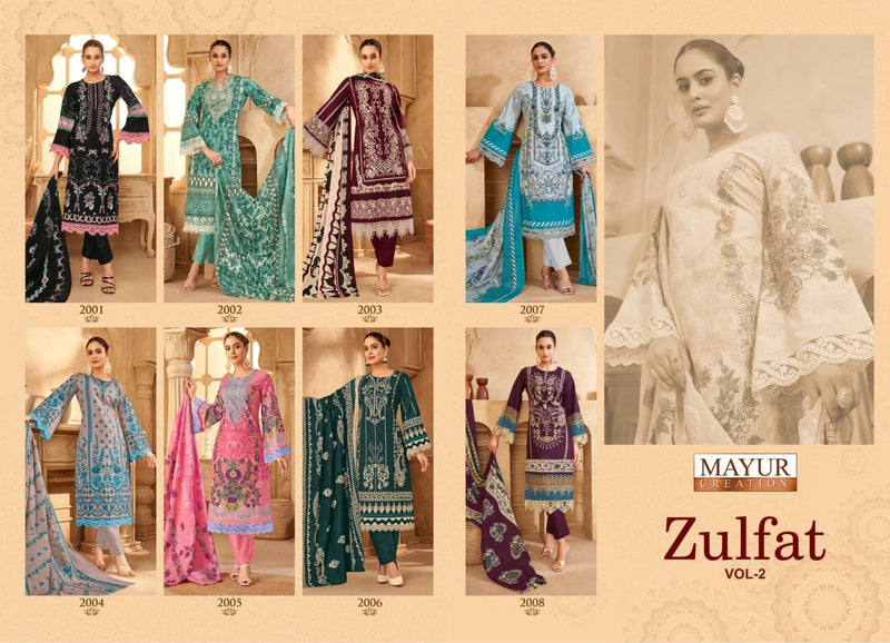 Mayur Creation Zulfat Vol 2 Pure Cotton Digital Print Karachi Suit