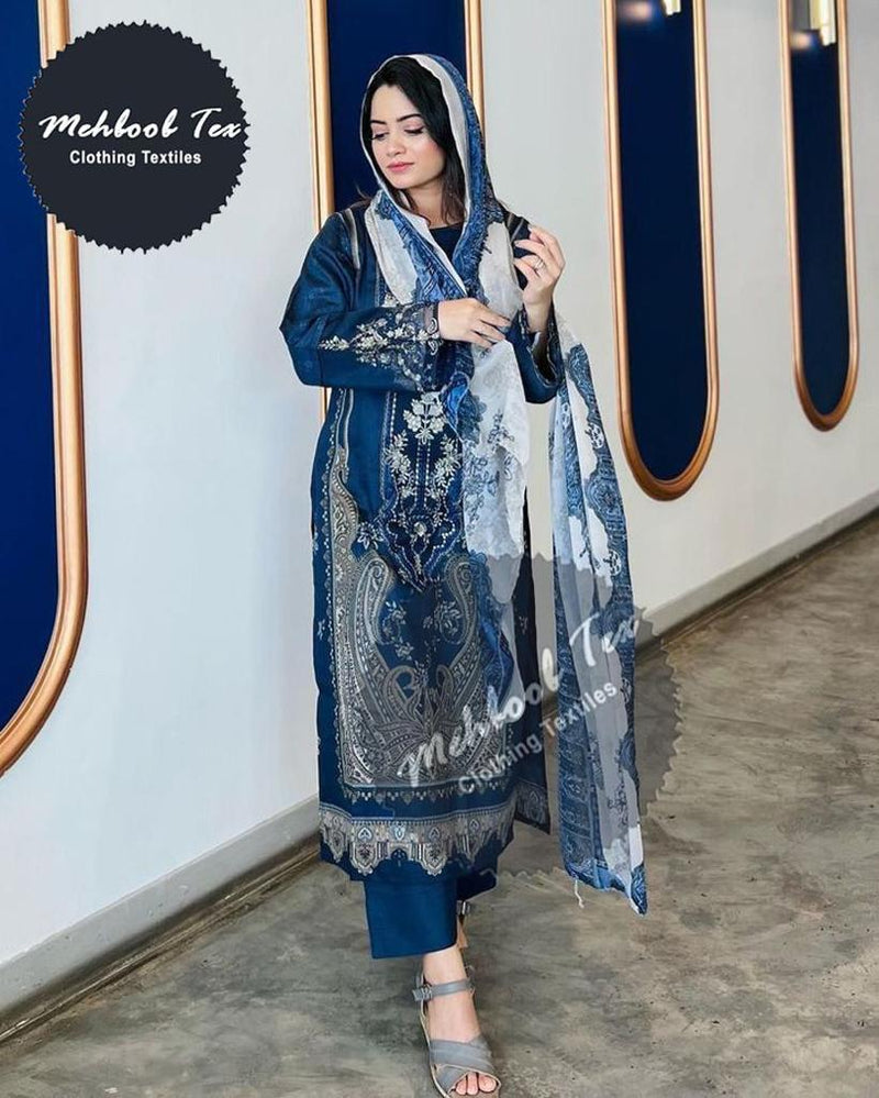 Mehboob Tex 1148 Pure Cotton Embroiderey Work Pakistani Salwar Suit