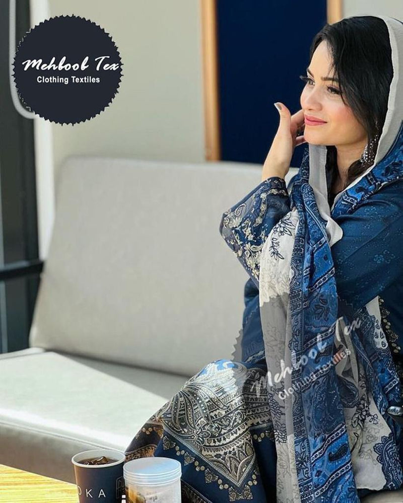 Mehboob Tex 1148 Pure Cotton Embroiderey Work Pakistani Salwar Suit