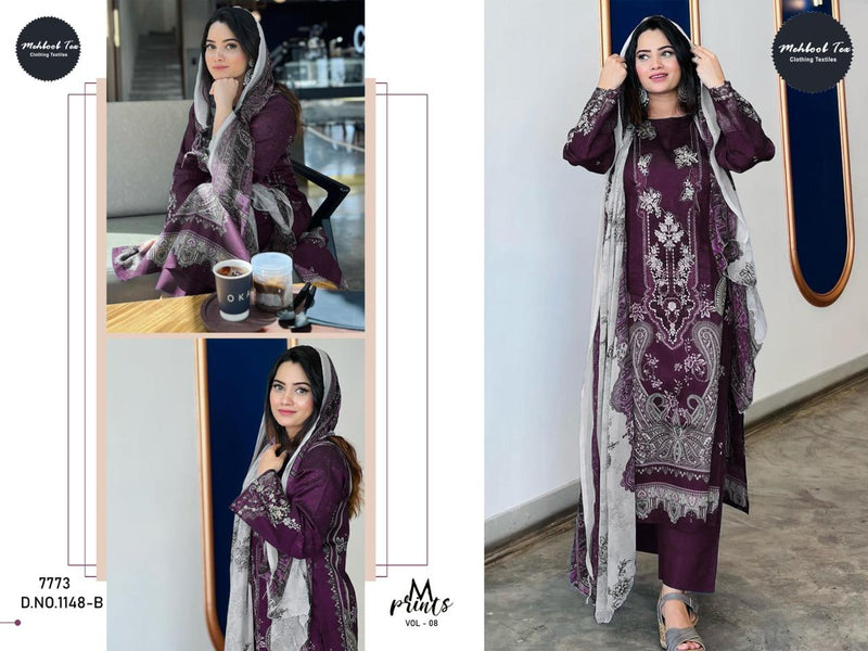 Mehboob Tex 1148 Pure Cotton Embroiderey Work Pakistani Salwar Suit