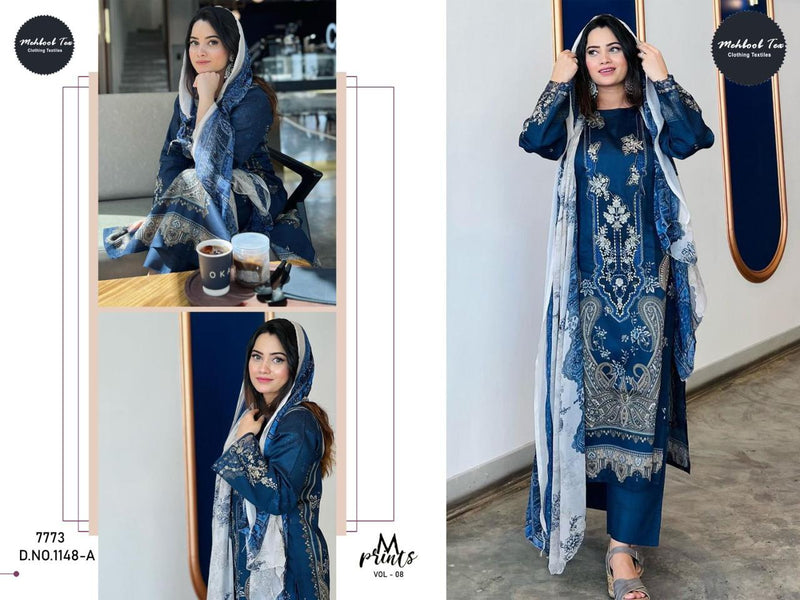 Mehboob Tex 1148 Pure Cotton Embroiderey Work Pakistani Salwar Suit