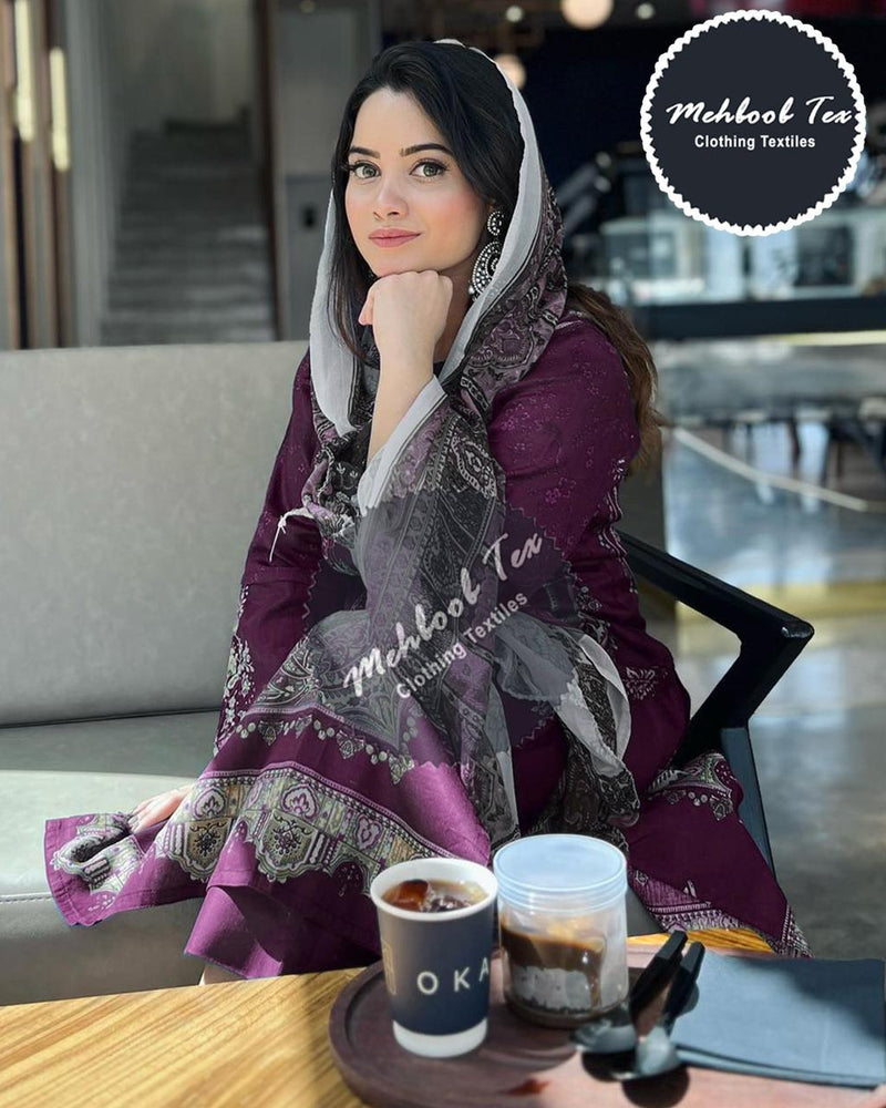 Mehboob Tex 1148 Pure Cotton Embroiderey Work Pakistani Salwar Suit