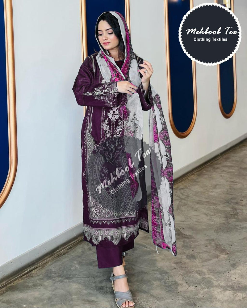 Mehboob Tex 1148 Pure Cotton Embroiderey Work Pakistani Salwar Suit