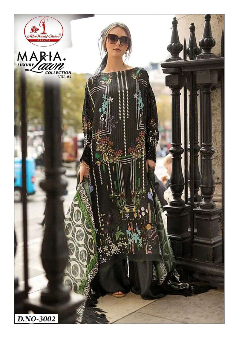 Miss World Choice Maria Luxury Lawn Collection Vol 3 Cotton Pakistani Karachi Salwar Kameez