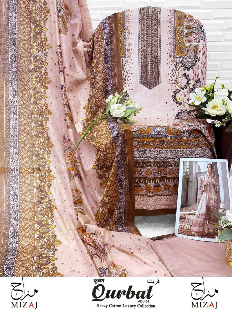 Mizaj Qurbat Vol 4 Pure Cotton Printed Pakistani Salwar Suit