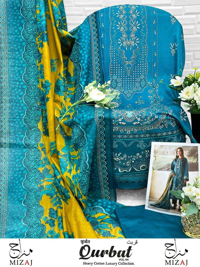 Mizaj Qurbat Vol 4 Pure Cotton Printed Pakistani Salwar Suit