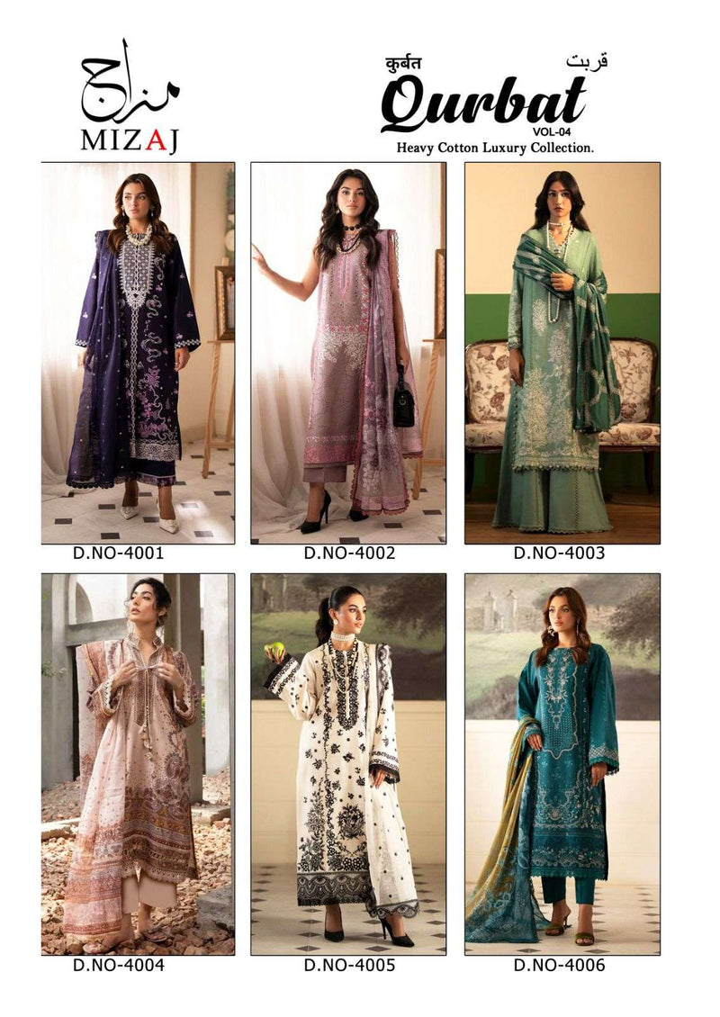Mizaj Qurbat Vol 4 Pure Cotton Printed Pakistani Salwar Suit