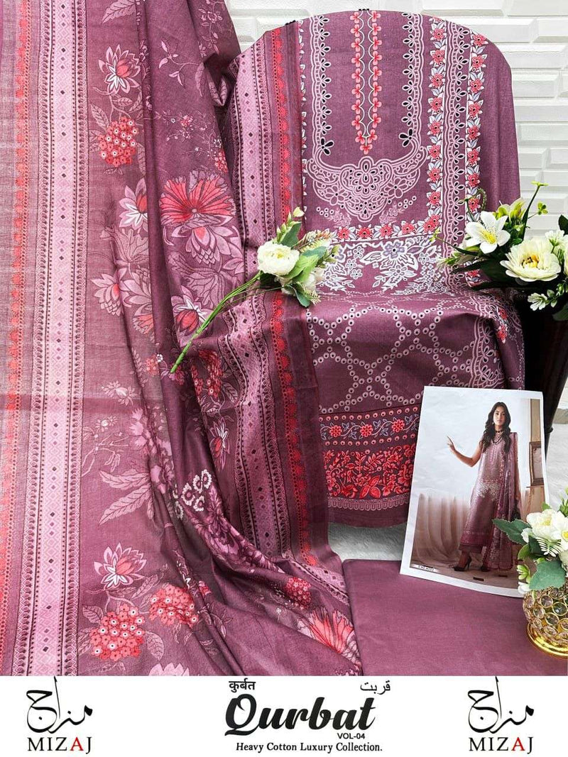 Mizaj Qurbat Vol 4 Pure Cotton Printed Pakistani Salwar Suit