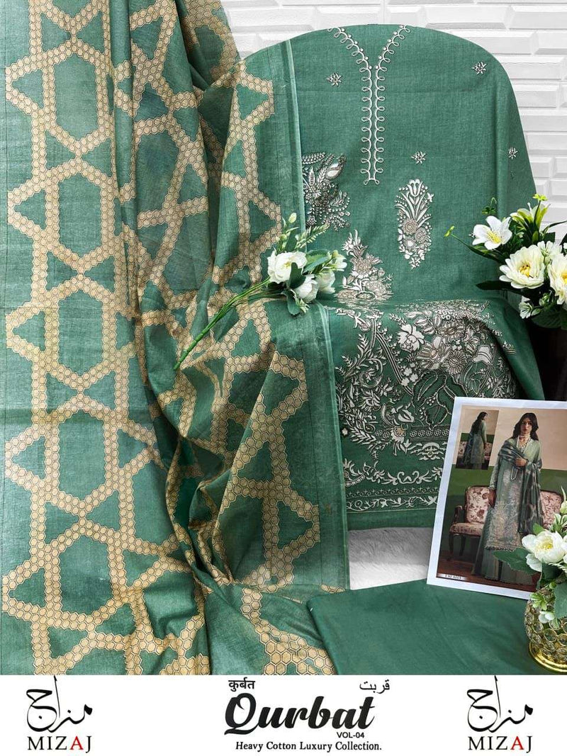 Mizaj Qurbat Vol 4 Pure Cotton Printed Pakistani Salwar Suit