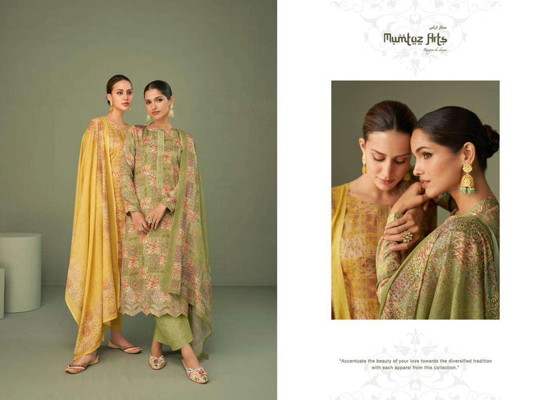 Mumtaz Arts Nisha Lawn Cambric Cotton Digital Print Embroidered Work Salwar Suit