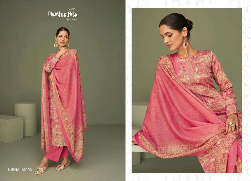 Mumtaz Arts Nisha Lawn Cambric Cotton Digital Print Embroidered Work Salwar Suit