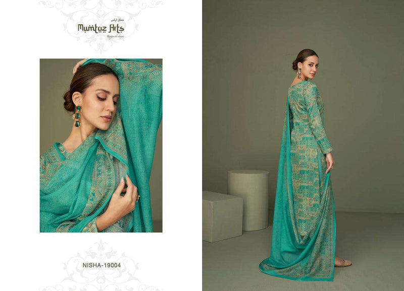 Mumtaz Arts Nisha Lawn Cambric Cotton Digital Print Embroidered Work Salwar Suit
