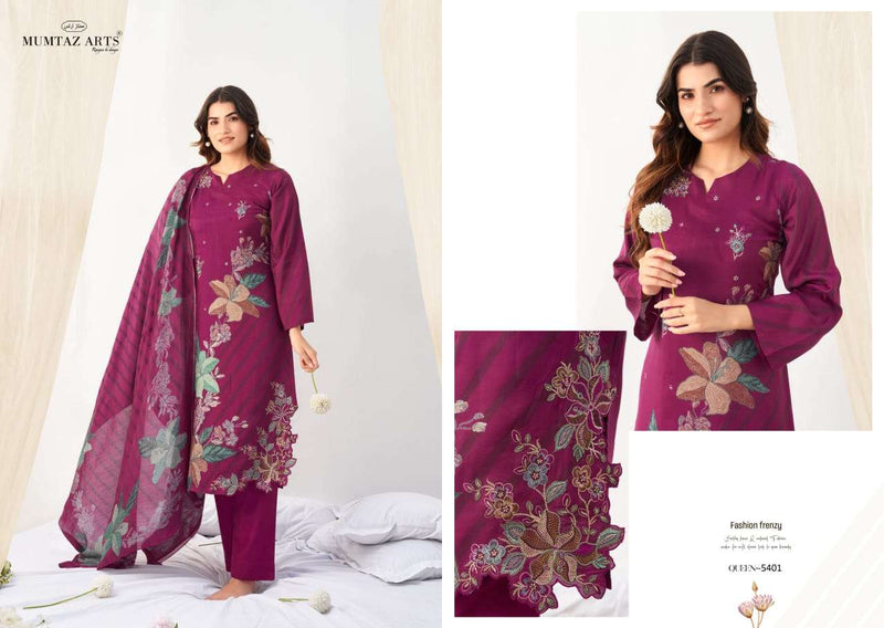 Mumtaz Arts Queen Viscose Muslin Digital Print Embroidered Salwar Suit