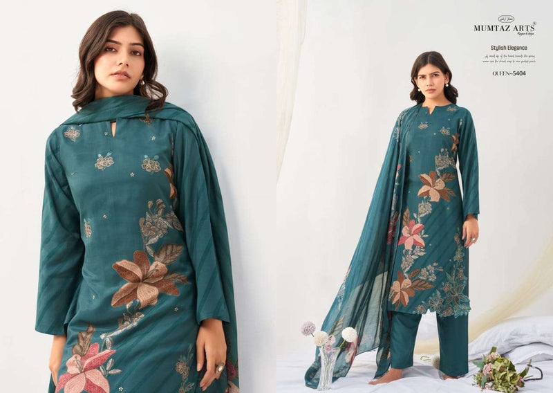 Mumtaz Arts Queen Viscose Muslin Digital Print Embroidered Salwar Suit