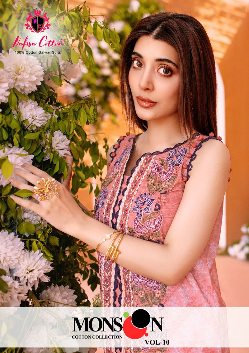 Nafisa Cotton Monsoon Cotton Collection Vol 10 Pure Cotton Pakistani Print Suits
