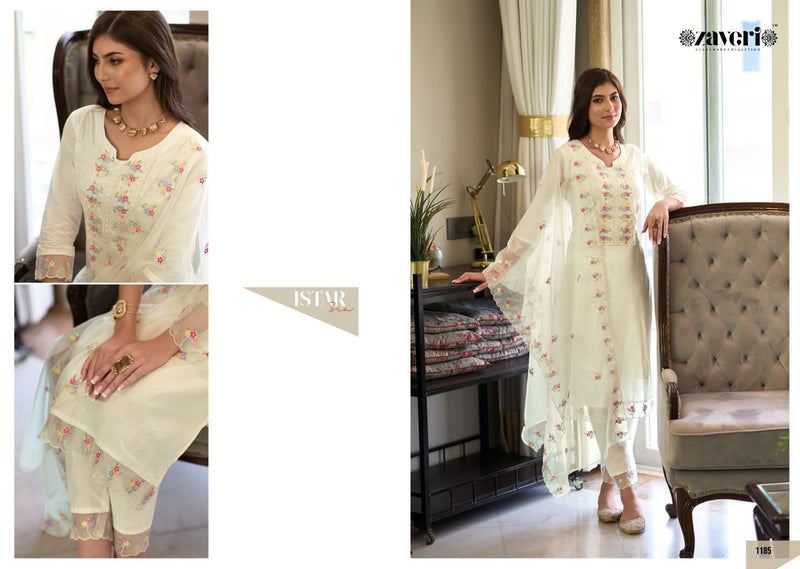 Zaveri Women Beauty Nagma Vol 3 Cotton With Fancy Embroidery Designer Ready Made Suits
