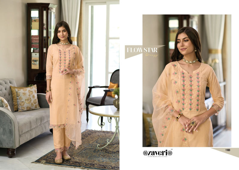 Zaveri Women Beauty Nagma Vol 3 Cotton With Fancy Embroidery Designer Ready Made Suits