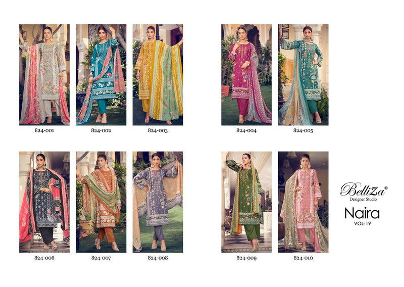 Belliza Designer Studio Naira Vol 19 Cotton Digital Printed Exclusive Heavy Suit
