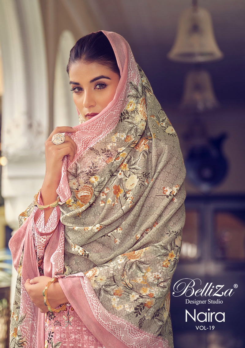 Belliza Designer Studio Naira Vol 19 Cotton Digital Printed Exclusive Heavy Suit