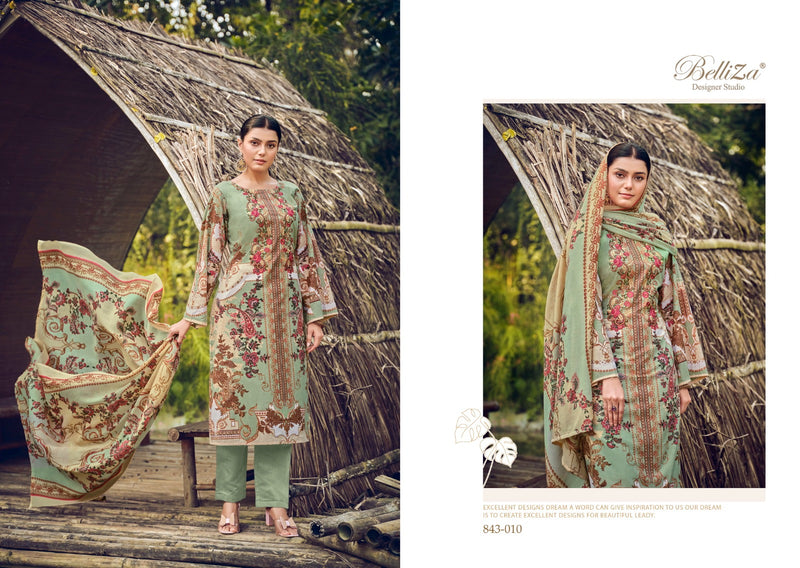 Belliza Designer Studio Naira Vol 20 Cotton Digital Print With Embroidery Work Suits