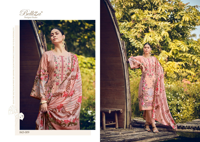Belliza Designer Studio Naira Vol 20 Cotton Digital Print With Embroidery Work Suits