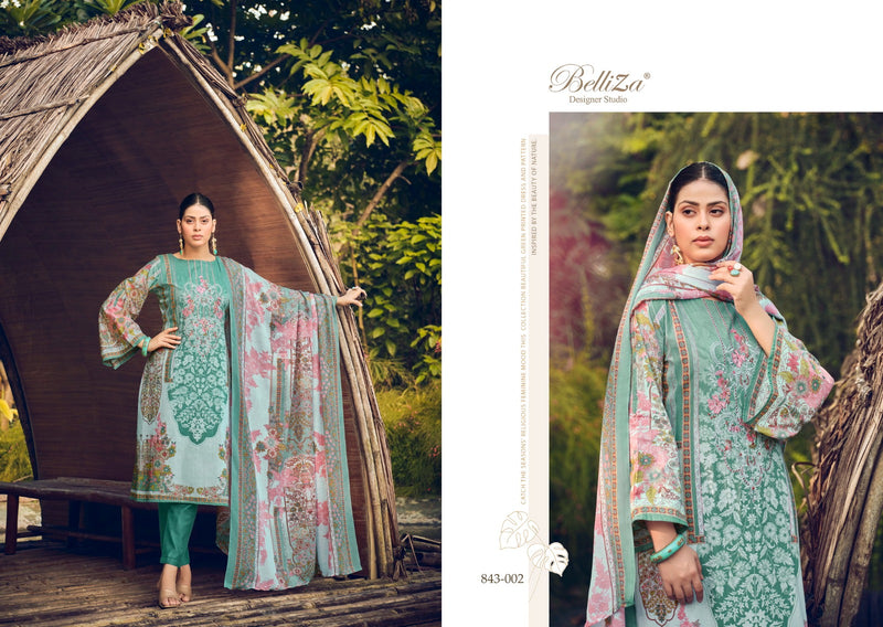 Belliza Designer Studio Naira Vol 20 Cotton Digital Print With Embroidery Work Suits
