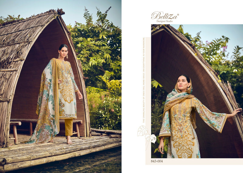Belliza Designer Studio Naira Vol 20 Cotton Digital Print With Embroidery Work Suits