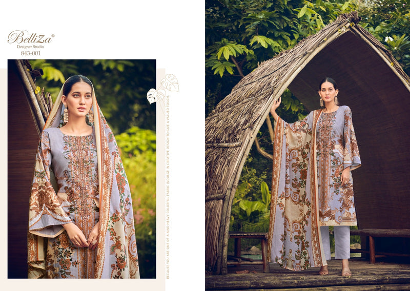 Belliza Designer Studio Naira Vol 20 Cotton Digital Print With Embroidery Work Suits