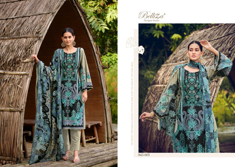 Belliza Designer Studio Naira Vol 20 Cotton Digital Print With Embroidery Work Suits