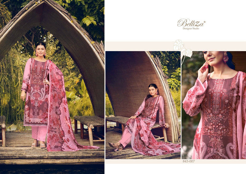 Belliza Designer Studio Naira Vol 20 Cotton Digital Print With Embroidery Work Suits
