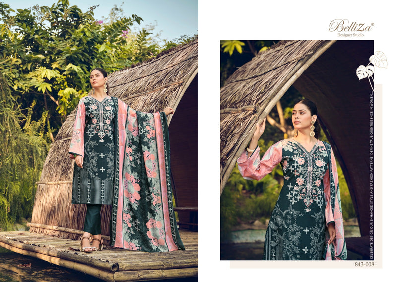 Belliza Designer Studio Naira Vol 20 Cotton Digital Print With Embroidery Work Suits