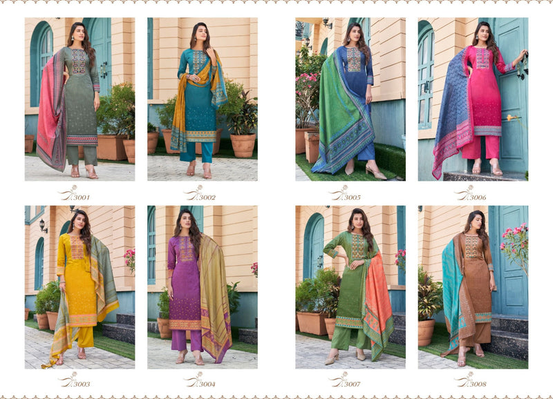 Yashika Trends Naisha Secession Vol 3 Heavy Cotton With Exclusive Neck Embroidery Work Salwar Suit