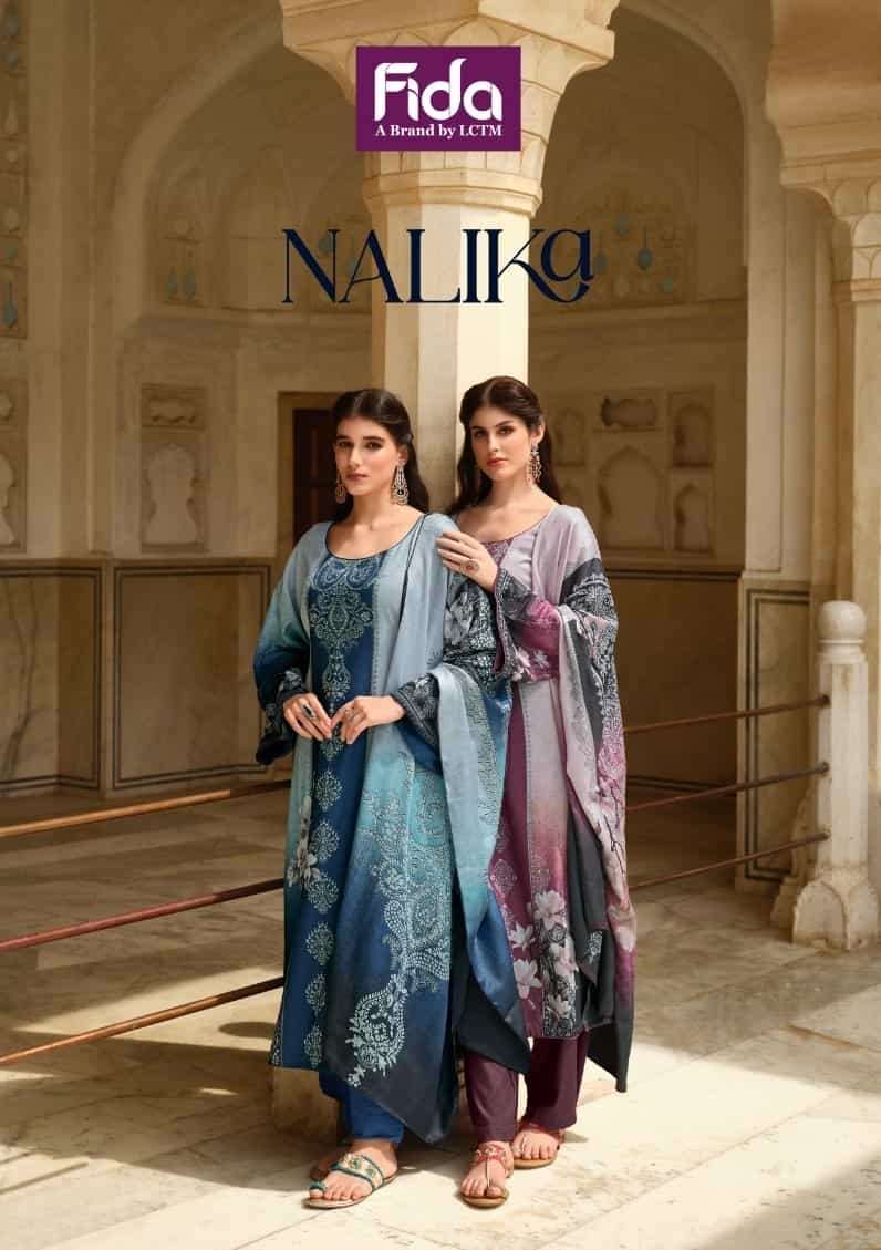 Fida Nalika Pashmina Kashmiri Wool Printed Suit With Bottom Collection