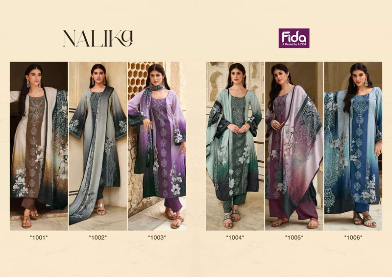 Fida Nalika Pashmina Kashmiri Wool Printed Suit With Bottom Collection
