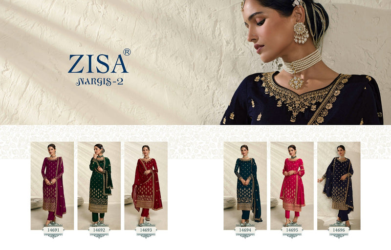 Zisa Nargis Vol 2 Silk Georgette With Heavy Embroidery Designer Suits