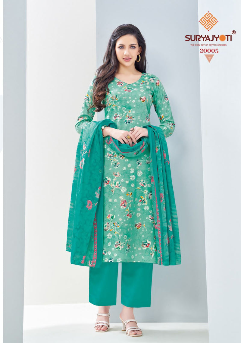 Suryajyoti Nargis Cotton Vol 20 Cotton Printed Regular Wear Salwar Suits