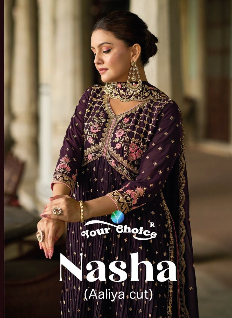 Your Choice Nasha Georgette With Heavy Embroidery Designer Suit Collection