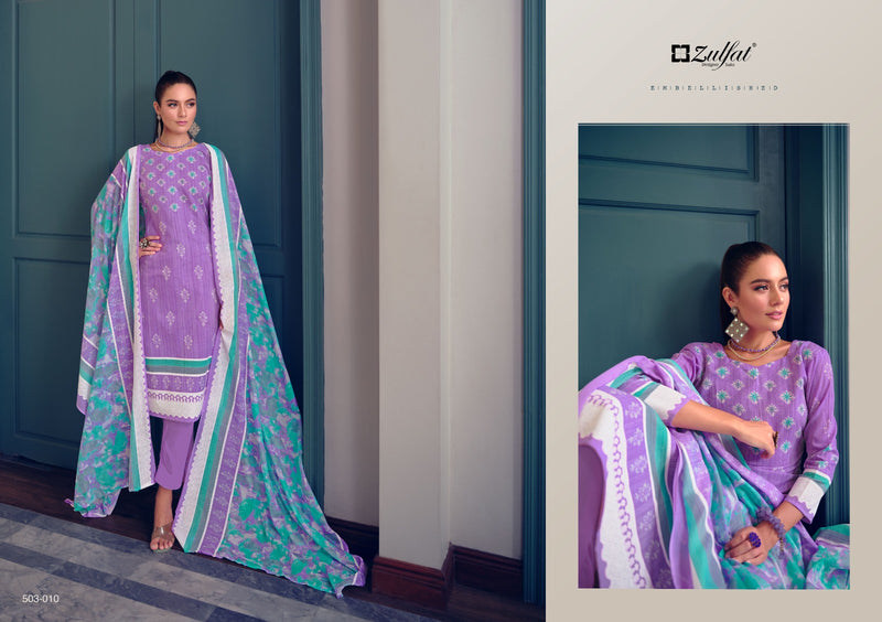 Zulfat Designer Suits Nasreen Cotton Exclusive Designer Printed Casual Wear Salwar Kameez