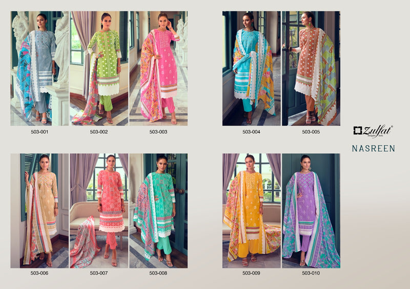 Zulfat Designer Suits Nasreen Cotton Exclusive Designer Printed Casual Wear Salwar Kameez