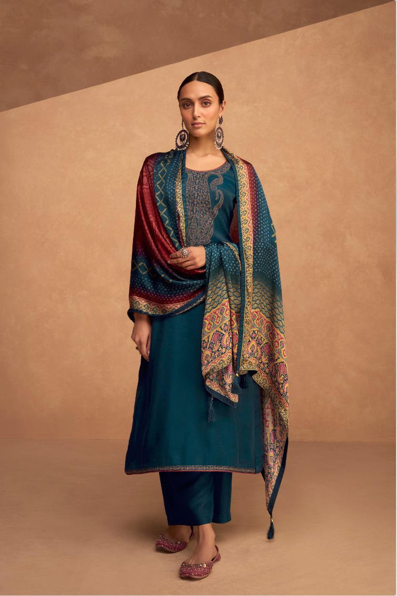 Aashirwad Creation Nasreen Silk Fancy Designer Partywear Salwar Kameez