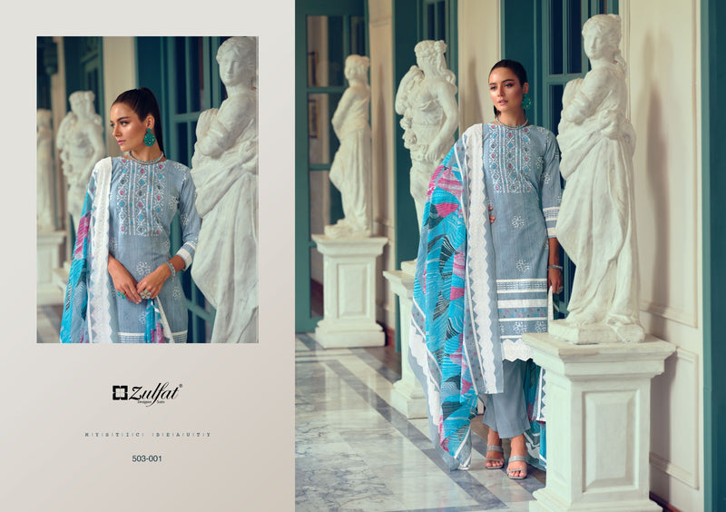 Zulfat Designer Suits Nasreen Cotton Exclusive Designer Printed Casual Wear Salwar Kameez